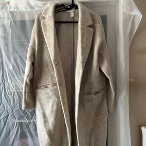 knee-length h&m beige wool coat